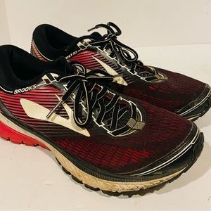 Brooks Womens Ghost 10 1202461B067 Black Pink Running Shoe Lace Up US 9.5B